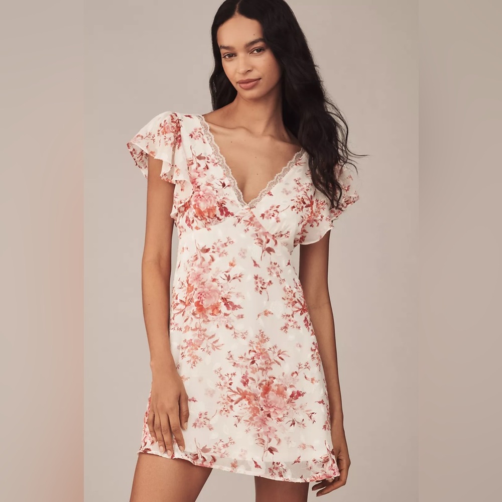 Anthropologie Lace Trim Mini Slip Dress. Size S. NWOT